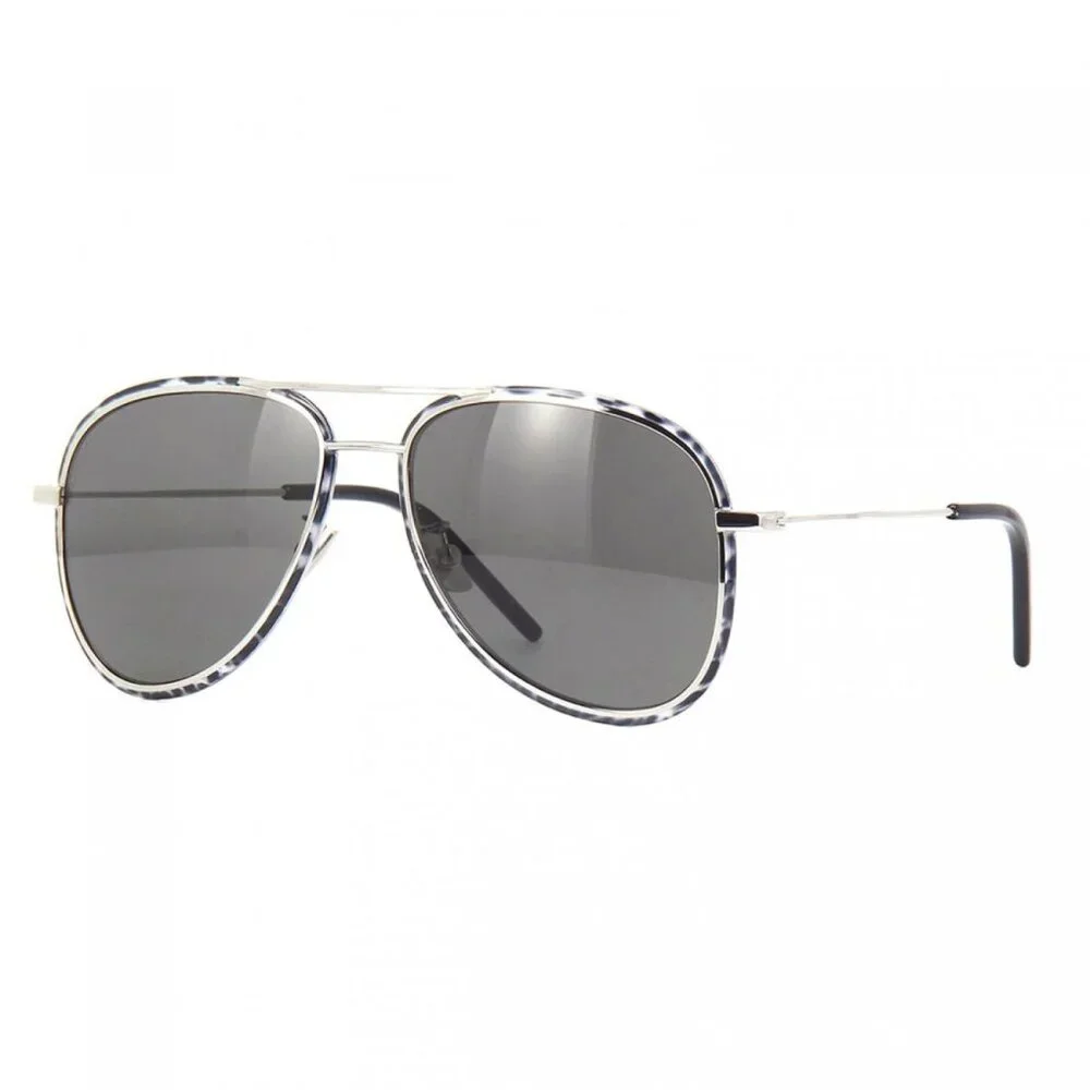 NWT SAINT LAURENT SUNGLASSES SILVER/GRAY
